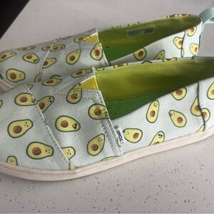 TOMS x Papersource Kids Avocado Pattern Sneakers - Light Green